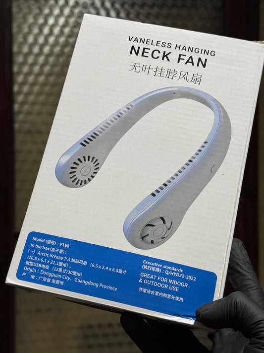 P168 Bladeless Neck Fan - Portable Rechargeable USB Cooling Fan