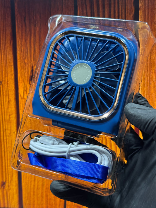 F30 Mini Folding Neck Fan & Power Bank