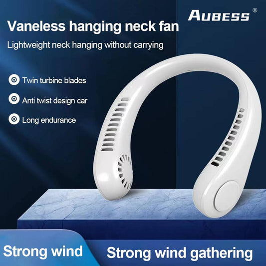 P168 Bladeless Neck Fan - Portable Rechargeable USB Cooling Fan