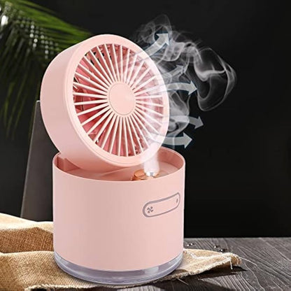foldable desk fans with integrated misting humidifiers and night lights