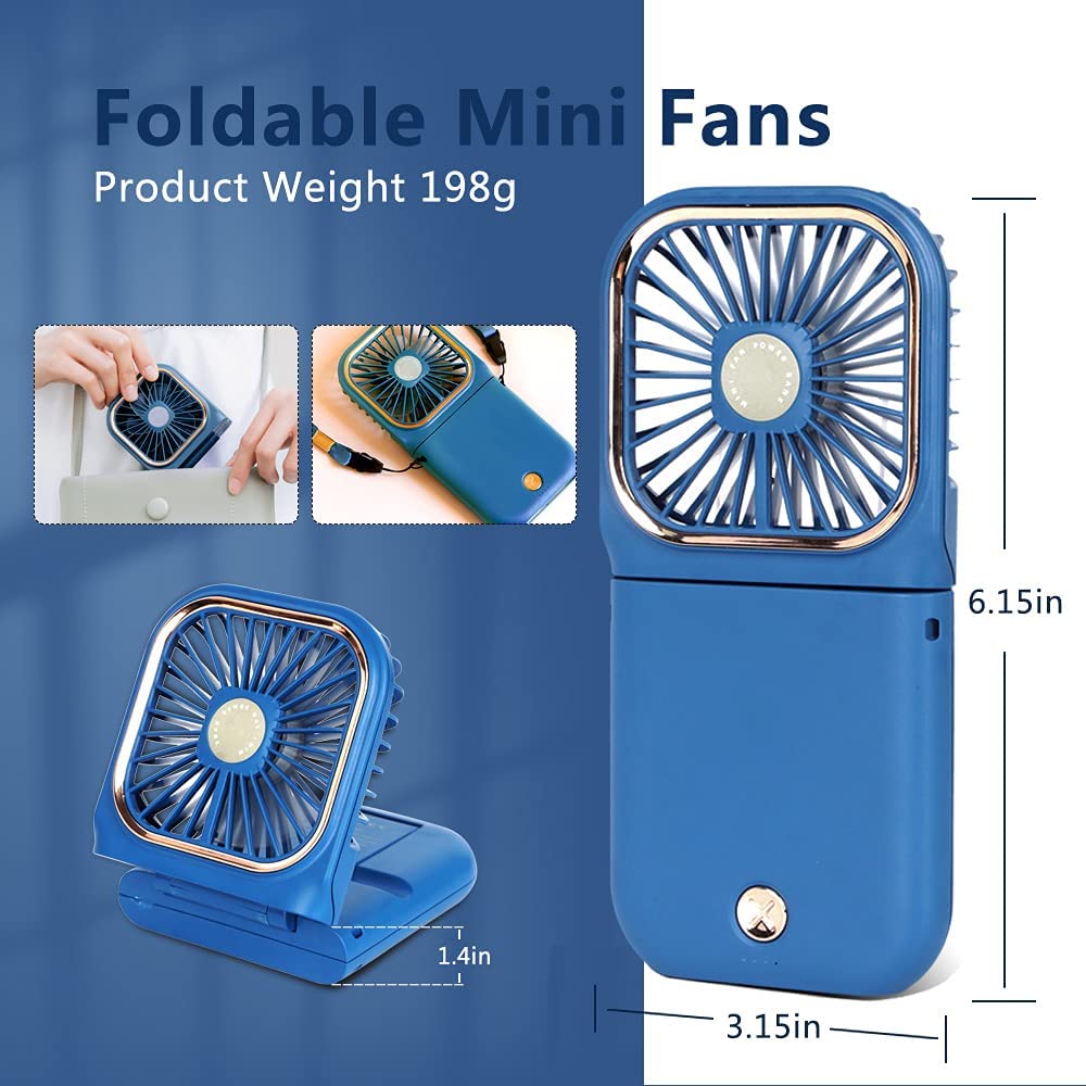 F30 Mini Folding Neck Fan & Power Bank