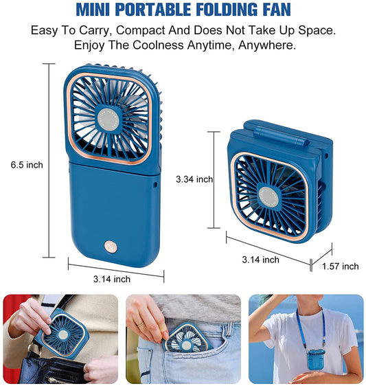 F30 Mini Folding Neck Fan & Power Bank