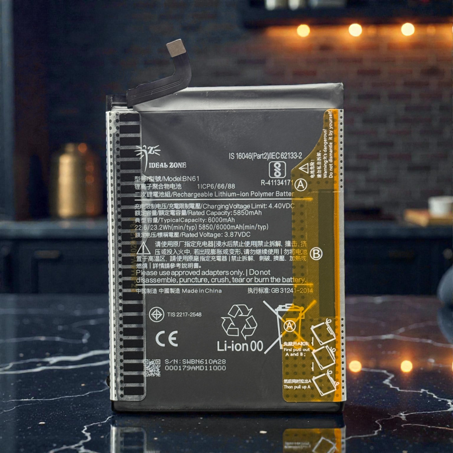 Ideal Zone High-Capacity Battery BN61 - 6000mAh