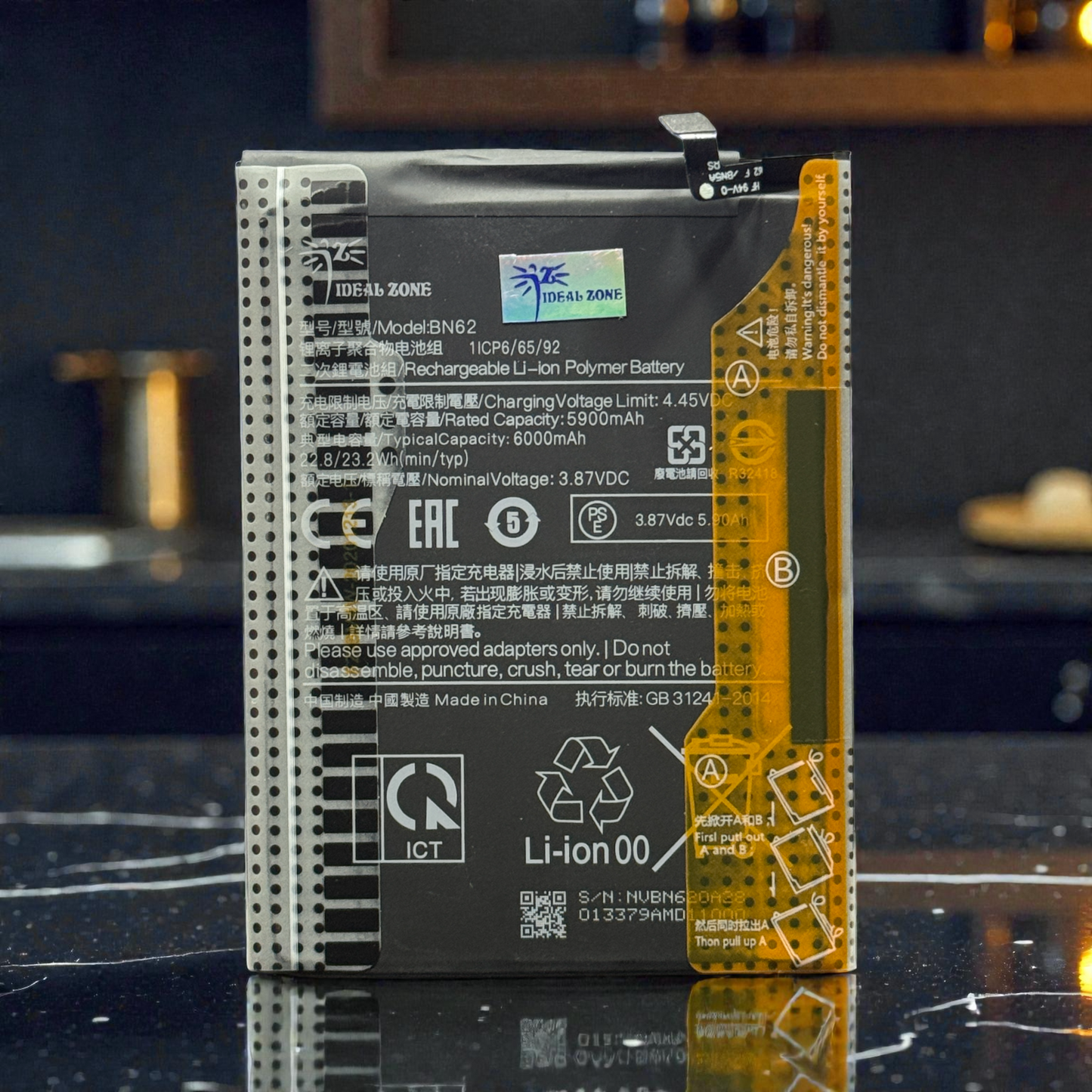 Ideal Zone High-Capacity Battery BN62 - 6000mAh