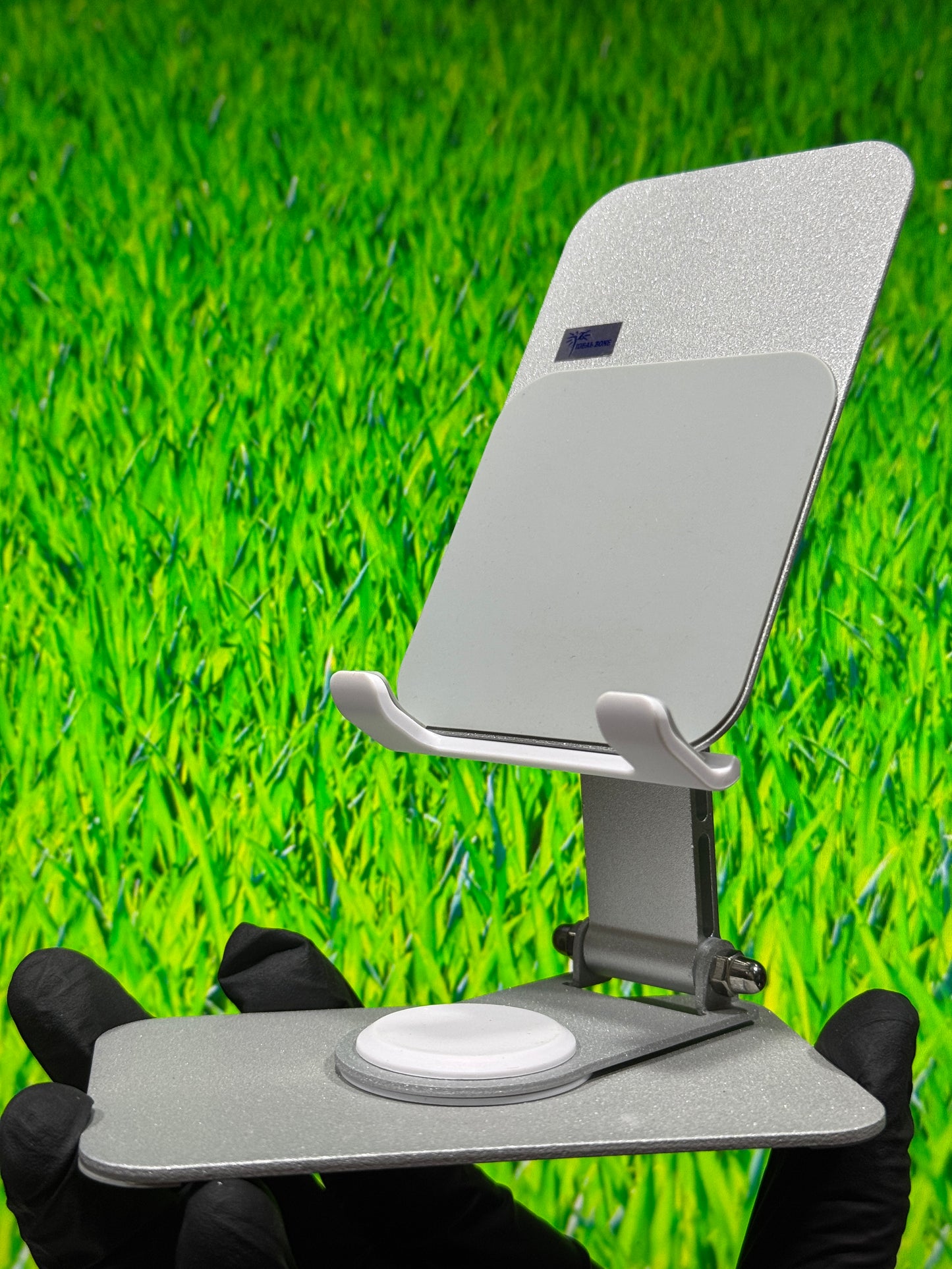 Q10 Metal Rotating Mobile Stand - 360° Swivel Foldable Desktop Holder