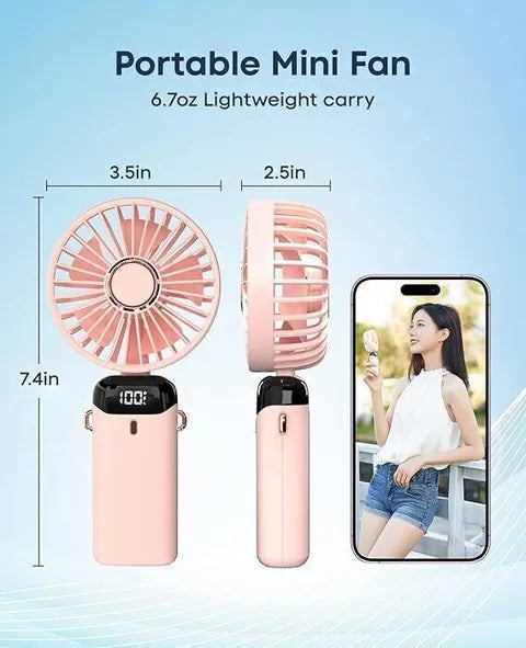 DS-007 LED Digital Display Portable Fan