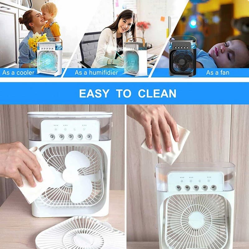 Portable Air Cooling Fan With Mist Spray