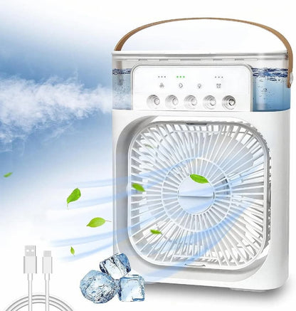 Portable Air Cooling Fan With Mist Spray