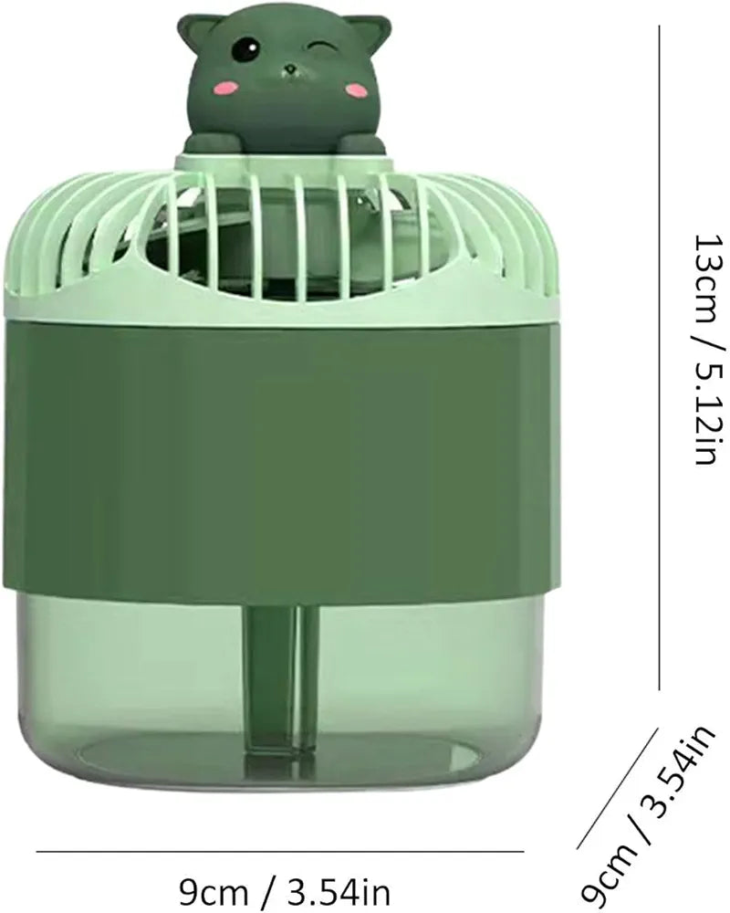 Desk Misting Fan, Portable Electric Fan, Personal Water Fan USB Rechargeable For Desk Accessories And Home Room Decor Summer Gifts